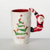 imageSullivans Ceramic Christmas Santa Handled Christmas Mug Holiday Hot Chocolate Coffee Latte Tea Cups Perfect for Holiday Gifts