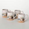 imageSullivans Ceramic Christmas Woodland Mugs Set of 4 Holiday Hot Chocolate Coffee Latte Tea Cups Perfect for Holiday Gifts