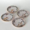 imageSullivans Ceramic Christmas Woodland Snack Plates Set of 4 Appetizer Dessert Salad and Pasta Holiday Dinnerware Dishes