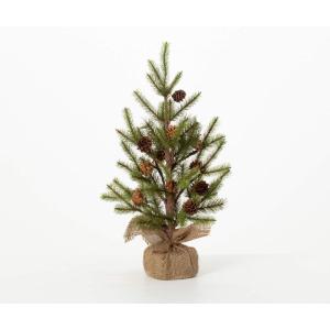 imageSullivans 18quot H Sullivans Small Pinecone Tree in Burlap Christmas Dcor Trees Holiday Decor Christmas Tabletop Trees Mantle Decor Christmas Decorations
