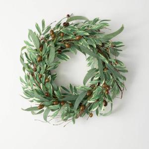 imageSullivans 22 Inch Vine Wreath Spring and Summer Artificial Wreath Everyday Wreath Front Door Wreaths Indoor ampamp Outdoor Wreaths Door Entryway Porch DcorOlive Leaf