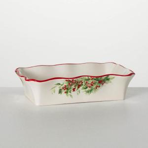 imageSullivans Ceramic Christmas Cardinal Serving Bowl Ice Cream Dessert Salad and Pasta Holiday Dinnerware Dishes