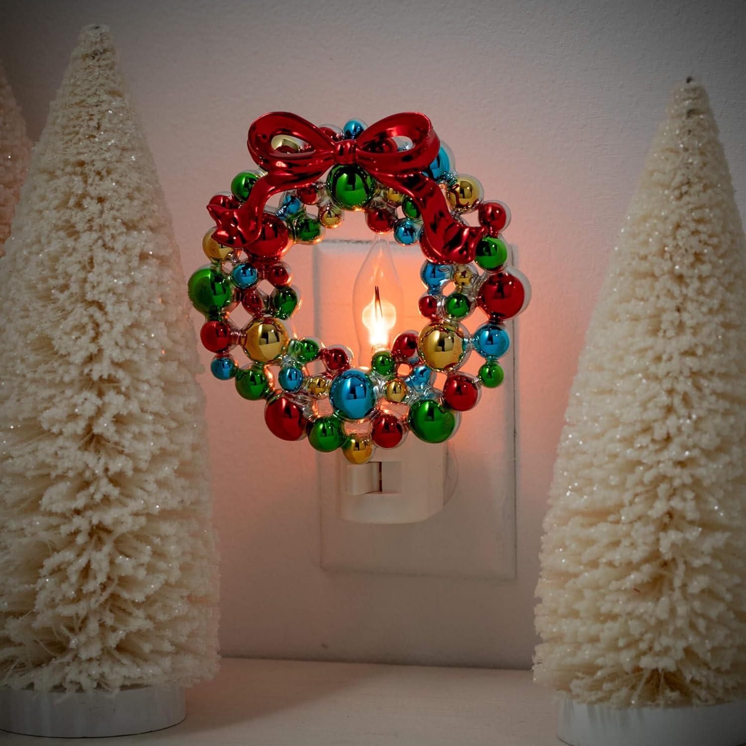 imageSullivans 5quot H Ice Skating Snowman Nightlight Multicolored  for Bathroom Bedroom Holiday DecorationsOrnament Wreath