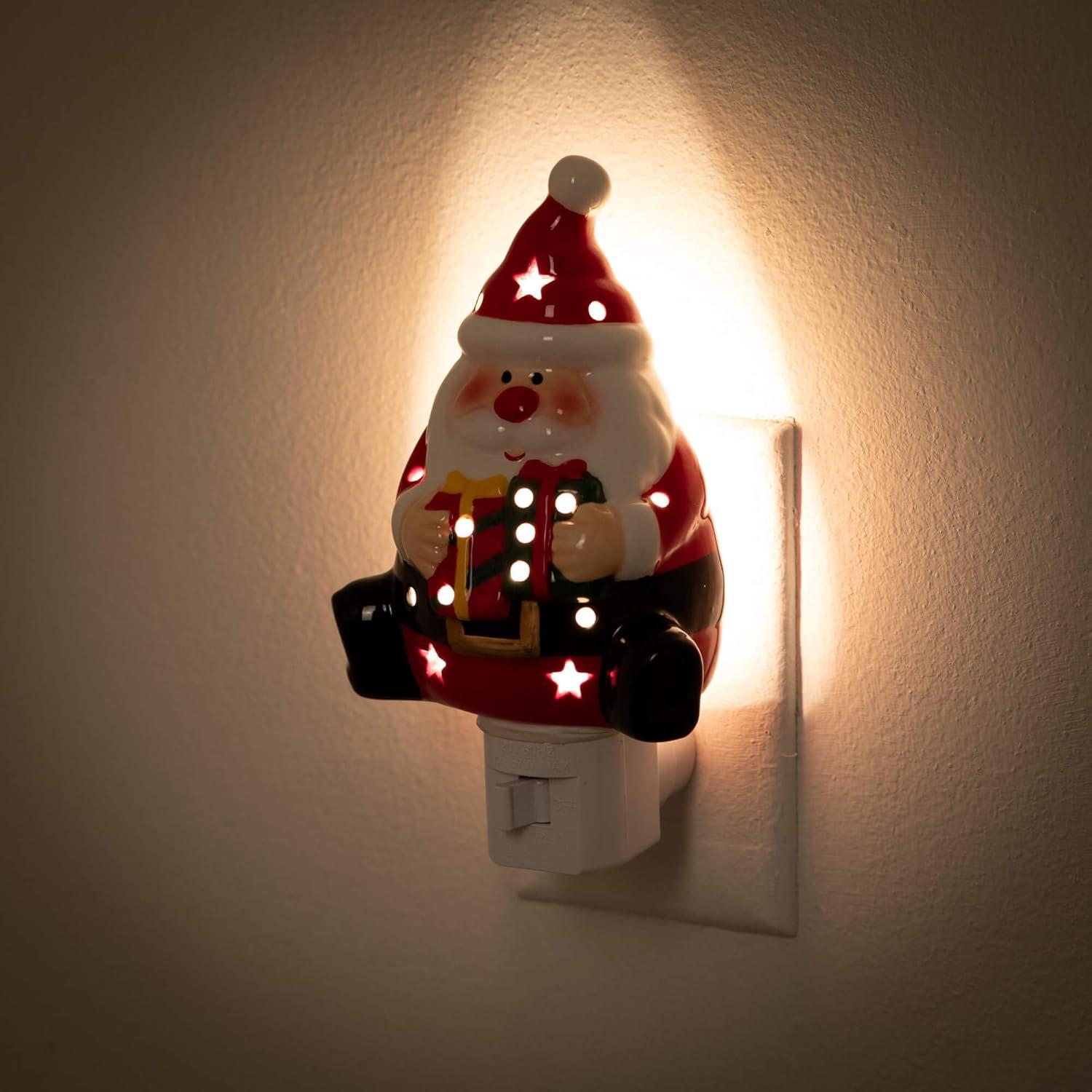 imageSullivans 5quot H Ice Skating Snowman Nightlight Multicolored  for Bathroom Bedroom Holiday DecorationsPresent Santa