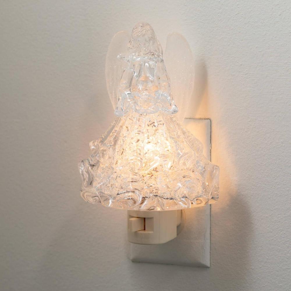 imageSullivans 5quot H Ice Skating Snowman Nightlight Multicolored  for Bathroom Bedroom Holiday DecorationsAngel