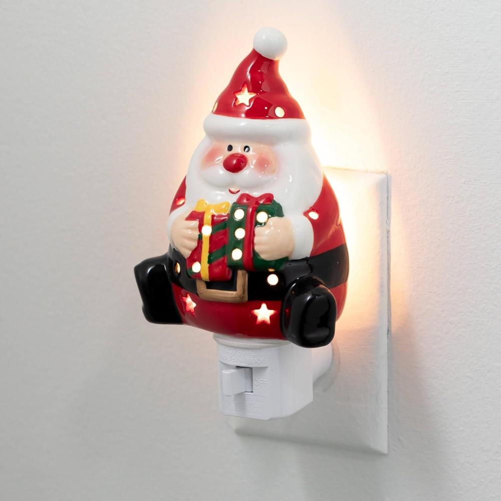 imageSullivans 5quot H Ice Skating Snowman Nightlight Multicolored  for Bathroom Bedroom Holiday DecorationsPresent Santa