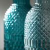 imageSullivans 10quot Turquoise Faceted Bottle Vases  Set of 2 Home Dcor Accents Tabletop Vases Living Room Dcor Mantle and Entryway Vases