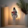 imageSullivans 5quot H Ice Skating Snowman Nightlight Multicolored  for Bathroom Bedroom Holiday DecorationsPresent Snowman