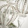 imageSullivans Beaded Crystal Finial Ornament Clear 75quot H Glass Set of 2 Christmas Dcor Christmas Tree Dcor Ornament Set Christmas Decorations