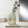imageSullivans Black Smoked Ribbed Glass Vase Flower Vase for Modern Home Decor Minimalist Glass Vase for Shelf and Table Vases for Centerpieces Living Room Bedroom Kitchen and Office Decor G8479Green