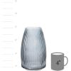 imageSullivans Black Smoked Ribbed Glass Vase Flower Vase for Modern Home Decor Minimalist Glass Vase for Shelf and Table Vases for Centerpieces Living Room Bedroom Kitchen and Office Decor G8479Gray