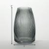imageSullivans Black Smoked Ribbed Glass Vase Flower Vase for Modern Home Decor Minimalist Glass Vase for Shelf and Table Vases for Centerpieces Living Room Bedroom Kitchen and Office Decor G8479Black