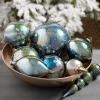 imageSullivans Blue Bubble Glass Ornament Blue 6quot H Glass Set of 2 Christmas Dcor Christmas Tree Dcor Ornament Set Christmas Decorations