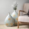 imageSullivans Blue Natural Capiz Vase Set of 2 Modern Home Decor Vases for Centerpieces Mantle Tabletop Accent Table Vases Living Room Bedroom Kitchen Entryway Decor