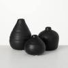 imageSullivans Ceramic Vase Set 3 Small Matte Black Vases Modern Home Dcor Modern Farmhouse Ideal Shelf Dcor Centerpieces Table Dcor Bookshelf Mantle CM3084Black