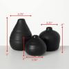 imageSullivans Ceramic Vase Set 3 Small Matte Black Vases Modern Home Dcor Modern Farmhouse Ideal Shelf Dcor Centerpieces Table Dcor Bookshelf Mantle CM3084Black