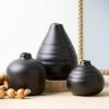 imageSullivans Ceramic Vase Set 3 Small Matte Black Vases Modern Home Dcor Modern Farmhouse Ideal Shelf Dcor Centerpieces Table Dcor Bookshelf Mantle CM3084Black