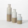 imageSullivans Ceramic Vase Set Modern Home Decor Decorative Vase Vases for Your Kitchen Bedroom Office Living Room Bathroom ampamp Shelf Decor Centerpiece Table Decorations Small Vases CM3038White  Brown