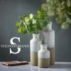 imageSullivans Ceramic Vase Set Modern Home Decor Decorative Vase Vases for Your Kitchen Bedroom Office Living Room Bathroom ampamp Shelf Decor Centerpiece Table Decorations Small Vases CM3038White  Brown