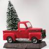 imageSullivans Little Red Truck Holding a Christmas Tree Stocking Holders for Mantel Christmas Stocking Holder for Fireplace Stocking Hooks for Fireplace Stocking Holders for Holiday Decoration
