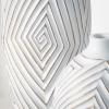 imageSullivans Modern Textured Decorative Vase Set of 2 Modern Home Dcor Vases for Room Dcor Floor Vases ShelfMantel Entryway Living RoomGold ampamp White PR2708