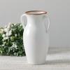 imageSullivans Modern Vase with Handles Modern Home Decor Flower Vase Ceramic Vases for Your Living Room Home Office and Kitchen Minimalist Shelf Decor Vases for Real or Fake Flowers CM3125 WhiteWhite