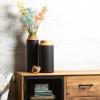 imageSullivans Modern Wood and Metal Vase Set of 2 Trendy Home Decor Boho Vases for Centerpieces Entryway Bookshelf Mantel Shelf DcorBlack and Brown