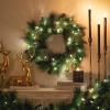 imageSullivans Prelit 24quot Christmas Wreath Christmas Decor Flocked Christmas Door Wreath with Lights Lighted Pine Christmas Wreath Christmas Decorations Pinecones Gold Accents and Battery TimerTraditional