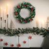 imageSullivans Prelit 24quot Christmas Wreath Christmas Decor Flocked Christmas Door Wreath with Lights Lighted Pine Christmas Wreath Christmas Decorations Pinecones Gold Accents and Battery TimerRed Berries