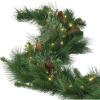 imageSullivans 9 Prelit Christmas Garland Christmas Decor Garland Christmas Decorations Artificial Flocked Pine Garland For Mantle with Lights Pinecones Battery Timer and Gold Accents Holiday Decor9 Ft Traditional Pine