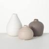 imageSullivans Ceramic Vase Set 3 Small Matte Black Vases Modern Home Dcor Modern Farmhouse Ideal Shelf Dcor Centerpieces Table Dcor Bookshelf Mantle CM3084Multicolor