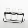 imageSullivans Glass Bottle Vase in Metal Frame Set of 2 Vases for Decor Modern Home Decor Vases for Centerpieces Mantle Tabletop Accent Table Vases Living Room Bedroom Kitchen Entryway DecorSet of 3