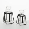 imageSullivans Glass Bottle Vase in Metal Frame Set of 2 Vases for Decor Modern Home Decor Vases for Centerpieces Mantle Tabletop Accent Table Vases Living Room Bedroom Kitchen Entryway DecorSet of 2