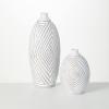 imageSullivans Modern Textured Decorative Vase Set of 2 Modern Home Dcor Vases for Room Dcor Floor Vases ShelfMantel Entryway Living RoomGold ampamp White PR2708