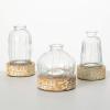 imageSullivans Multicolored Glass Vase with Base Set of 3 Vases for Decor Modern Home Decor Vases for Centerpieces Mantle Tabletop Accent Table Vases Living Room Bedroom Kitchen Entryway Decor