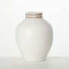 imageSullivans Textured 8quot Tall Round Vase Modern Home Decor White Flower Vase Vases for Real or Fake Flowers Living Room Bedroom and Office Decor Decorative Ceramic Vases for Room Decor CM3124