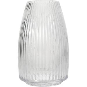 imageSullivans Black Smoked Ribbed Glass Vase Flower Vase for Modern Home Decor Minimalist Glass Vase for Shelf and Table Vases for Centerpieces Living Room Bedroom Kitchen and Office Decor G8479Clear