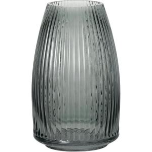 imageSullivans Black Smoked Ribbed Glass Vase Flower Vase for Modern Home Decor Minimalist Glass Vase for Shelf and Table Vases for Centerpieces Living Room Bedroom Kitchen and Office Decor G8479Black