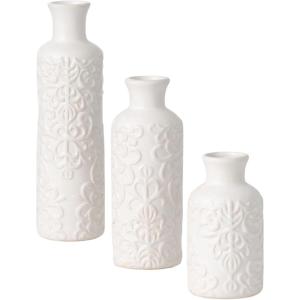 imageSullivans Ceramic Vase Set Modern Home Decor Decorative Vase Vases for Your Kitchen Bedroom Office Living Room Bathroom ampamp Shelf Decor Centerpiece Table Decorations Small Vases CM3038White