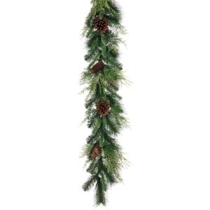 imageSullivans Christmas Artificial Mixed Pine Garland Christmas Decorations Christmas Garland Christmas Garland for Mantle Mantle Decorations Mantle Garland Christmas Pine Garland Green 72quot LGD592
