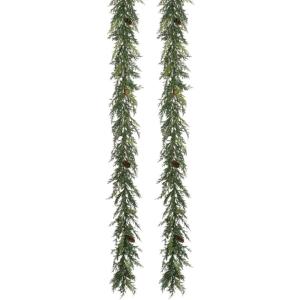 imageSullivans Christmas Garland 9 Ft Arborvitae Garland Realistic LifeLike Green with Pinecones Garland Indoor Holiday Dcor Perfect for Fireplace Mantle Weddings Dining ampamp Living Room Winter Garland6 Ft Pinecone