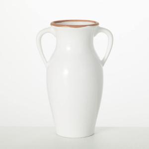 imageSullivans Modern Vase with Handles Modern Home Decor Flower Vase Ceramic Vases for Your Living Room Home Office and Kitchen Minimalist Shelf Decor Vases for Real or Fake Flowers CM3125 WhiteWhite