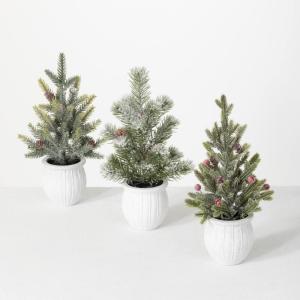 imageSullivans Potted Pine Tree Set3 Christmas Dcor Trees Holiday Decor Christmas Tabletop Trees Mantle Decor Christmas Decorations