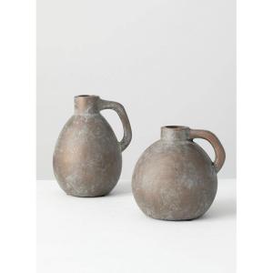 imageSullivans Terracotta Bottle Vases Distressed Bronze Color Various Sizes Set of 2 CM2887