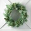 imageSullivans 22quot Soft Touch Pine Wreath Christmas Wreath Front Decor Decor Perfect for Fireplace Mantels Dining and Living RoomsLight Frosted