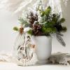 imageSullivans 5 White Cypress Garland Christmas Decor Artificial Greenery Perfect for Fireplace Mantels Dining and Living RoomsWhite Cypress