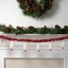 imageSullivans 6 Natural Wood Beaded Snowflake Garland Christmas Garlands Perfect for Christmas Trees Fireplace Mantels Dining and Living RoomsBottlebrush