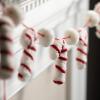 imageSullivans 6 Natural Wood Beaded Snowflake Garland Christmas Garlands Perfect for Christmas Trees Fireplace Mantels Dining and Living RoomsCandy Cane
