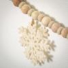 imageSullivans 6 Natural Wood Beaded Snowflake Garland Christmas Garlands Perfect for Christmas Trees Fireplace Mantels Dining and Living RoomsSnowflake