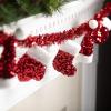 imageSullivans 6 Natural Wood Beaded Snowflake Garland Christmas Garlands Perfect for Christmas Trees Fireplace Mantels Dining and Living RoomsStocking
